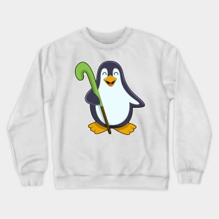 Penguin at Hockey with Hockey bat Crewneck Sweatshirt